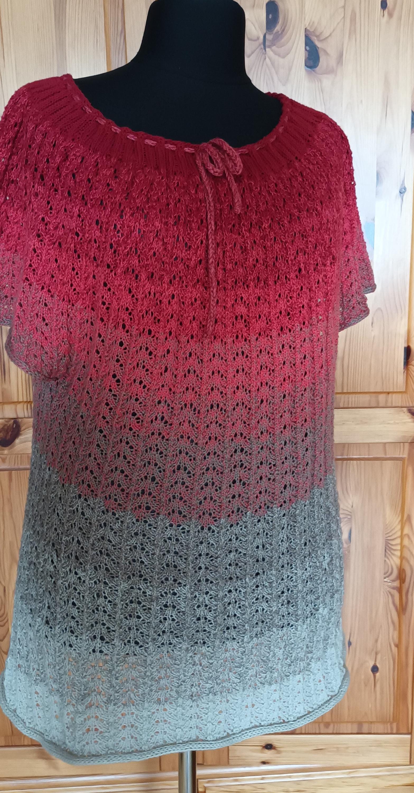 Tunika - Handgestrickt Shirt Im Farbverlauf Tunika - Handgestrickt Shirt Im Farbverlauf von KreativStrickerei