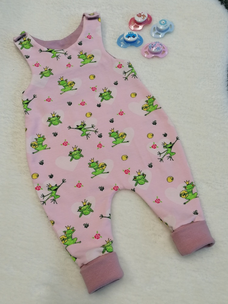 Handmade Babystrampler Romper/Einteiler Froschkönig Rosa Größe 56 Und 68 von KreativWeltChrissi