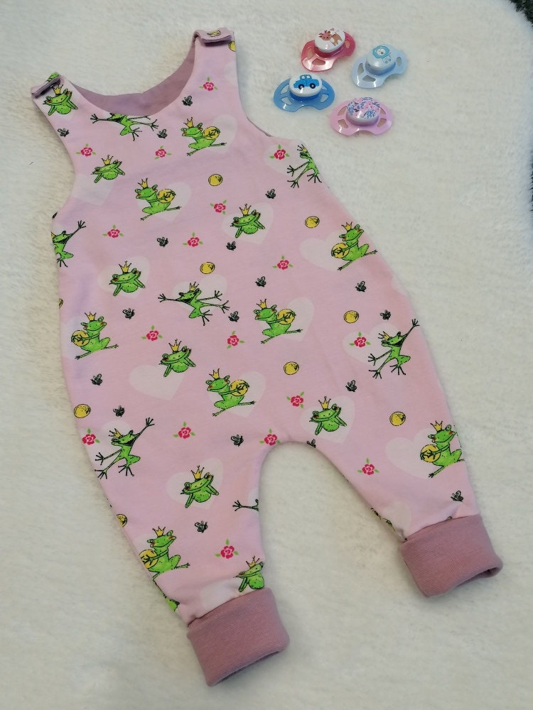 Handmade Babystrampler Romper/Einteiler Froschkönig Rosa Größe 56 Und 68 von KreativWeltChrissi