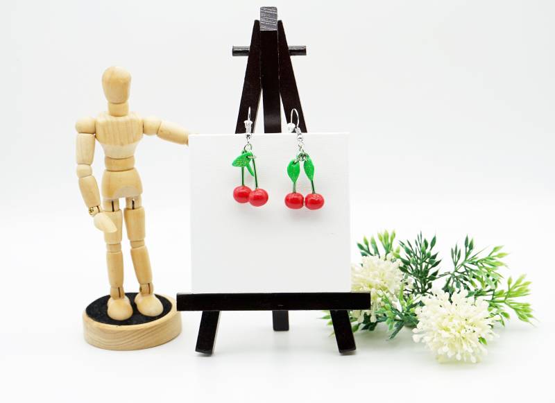 Handgefertigte Kirsch-Ohrringe Aus Fimo - Fruchtige Statement-Ohrringe Für Jeden Anlass Handgefertigte Kirsch-Ohrringe Aus Fimo - Fruchtige Statement-Ohrringe Für Jeden Anlass von KreativZauber