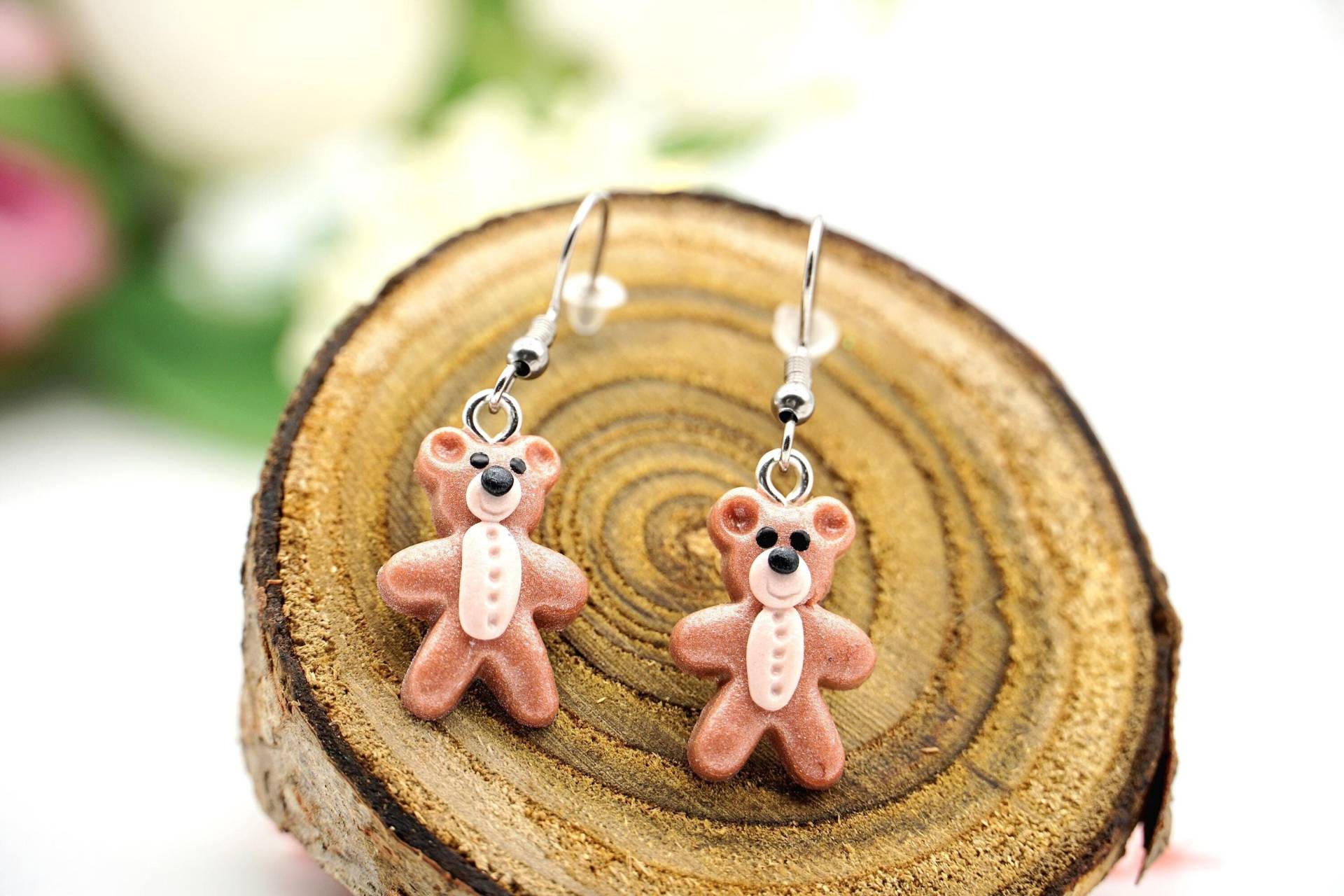 Handgefertigte Teddybär Ohrringe - Fimo Schmuck Süße Geschenkidee Leichte Polymer Clay Edelstahl Haken Handgefertigte Teddybär Ohrringe - Fimo Schmuck Süße Geschenkidee Leichte Polymer Clay Edelstahl Haken von KreativZauber