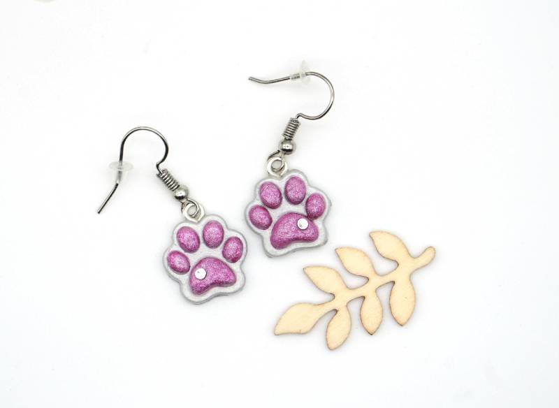 Handgemachte Pfoten-Ohrringe - Tierliebhaber Schmuck Glitzernde Fimo Pfoten Handgemachte Pfoten-Ohrringe - Tierliebhaber Schmuck Glitzernde Fimo Pfoten von KreativZauber
