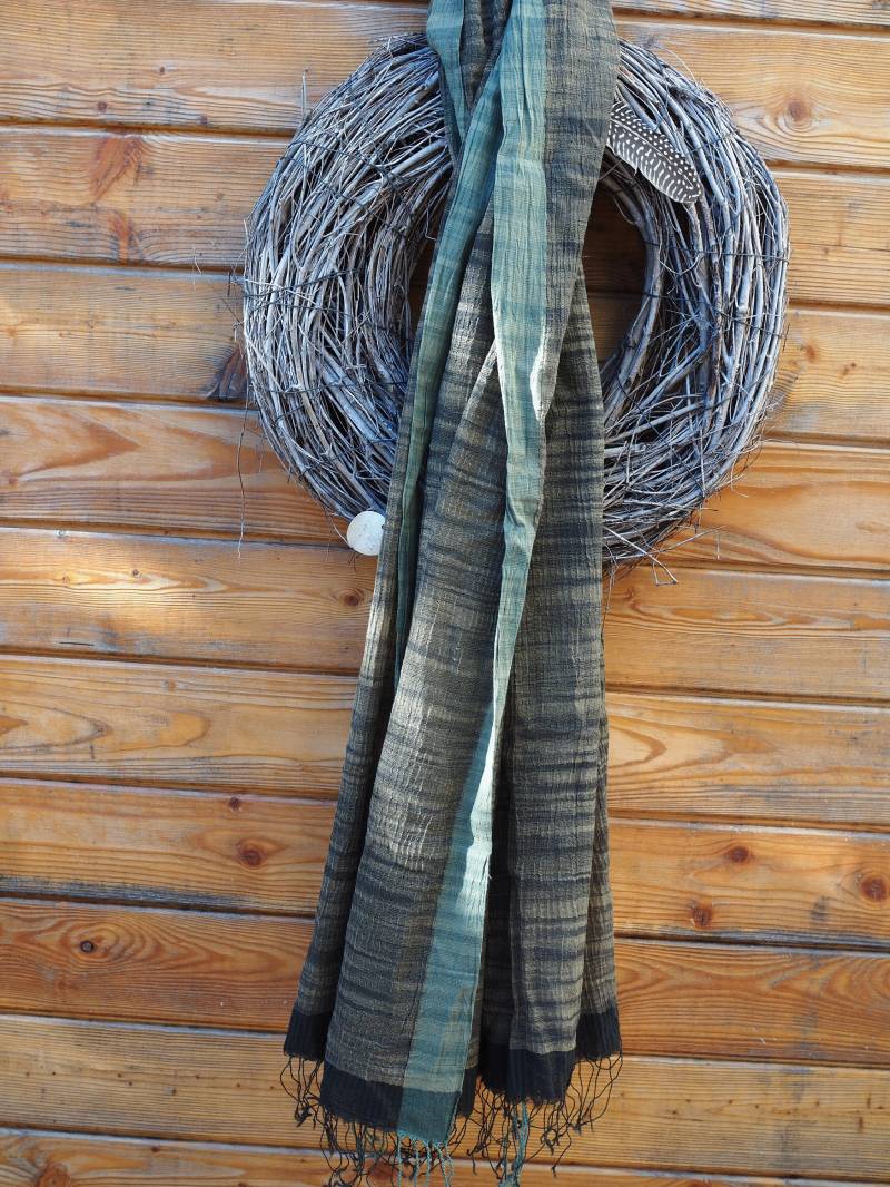 Baumwollschal, Leichter Feiner Schal Gamouflage, Herrenschal Damenschal, Mit Fransen Baumwollschal, Leichter Feiner Schal Gamouflage, Herrenschal Damenschal, Mit Fransen von KreativatelierCocon