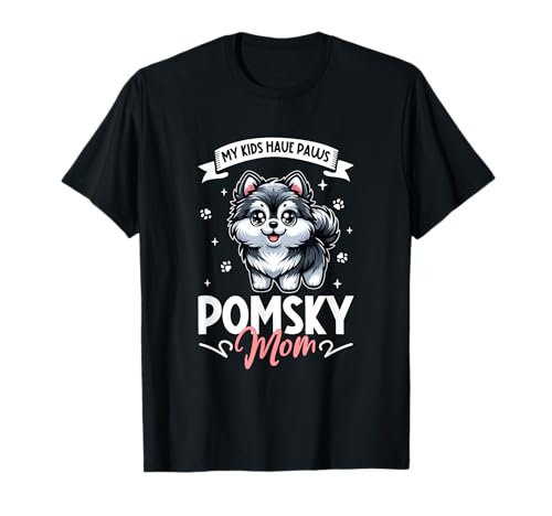 Pomsky Mama T-Shirt Pomsky Mama T-Shirt von Kreative Pomsky Designs