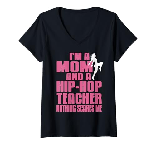 Damen Mama Tanzgroove Lehrerin Witziger Humor T-Shirt mit V-Ausschnitt von Kreative Stimmung für starke Tanzmütter