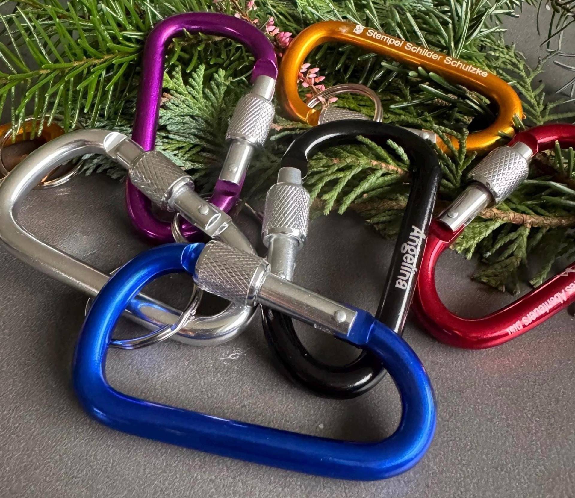 Karabiner Mit Schraube Personalisiert von KreativeLaserbude