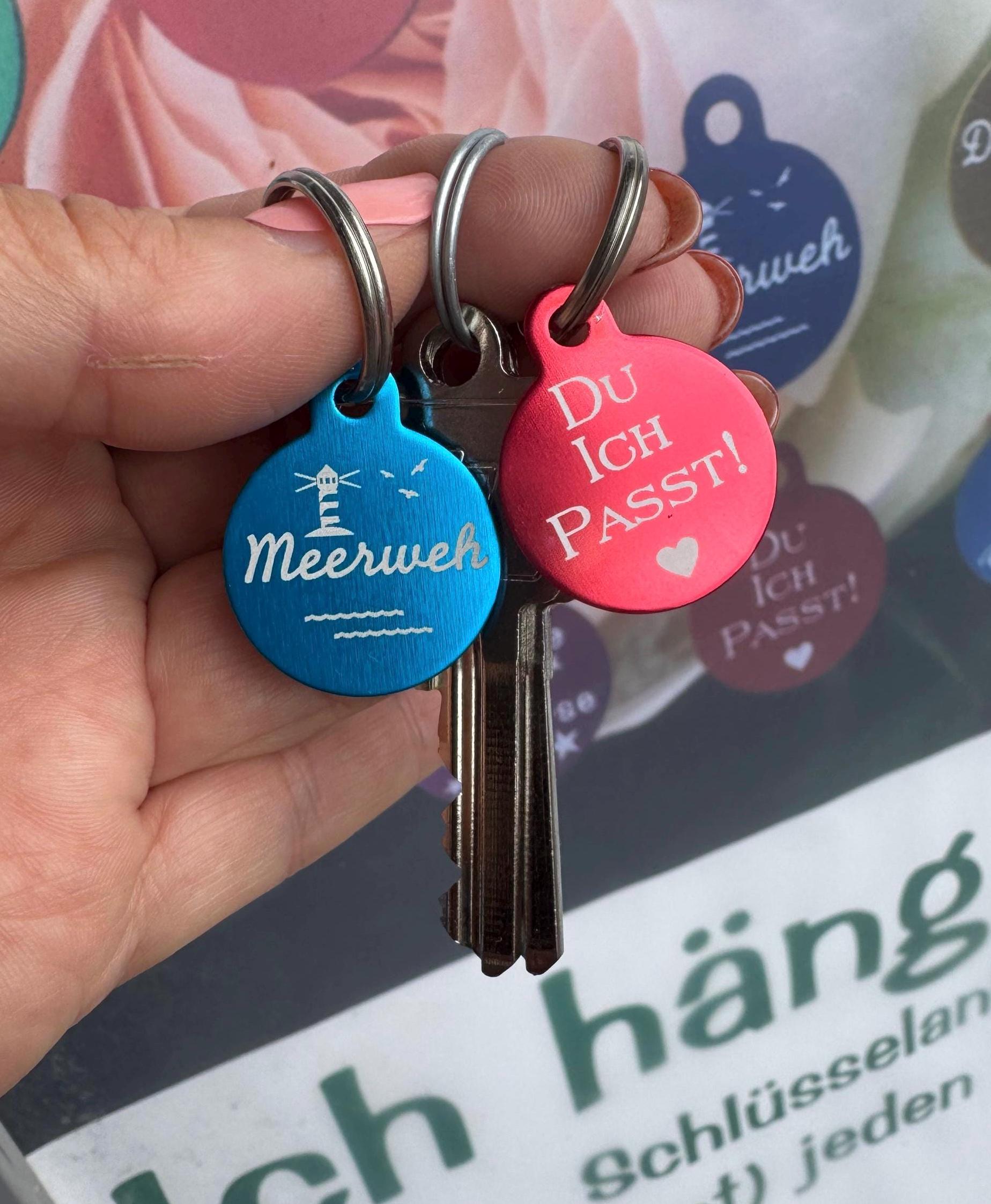 Schlüsselanhänger Zum Personalisieren, Alumarke Rund von KreativeLaserbude