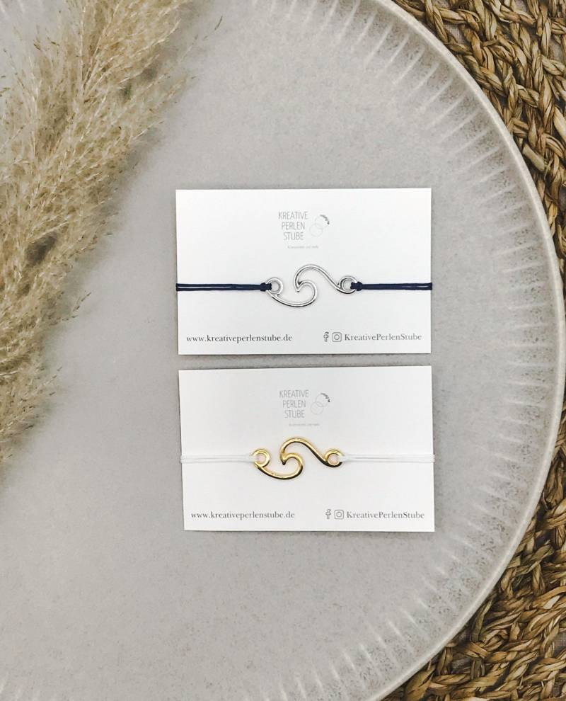 Filigranes Armband Makramee Verbinder Form Einer Welle Versilbert Vergoldet Freundschaftsarmbänder Zartes Mehrere Farben Verfügbar von KreativePerlenStube