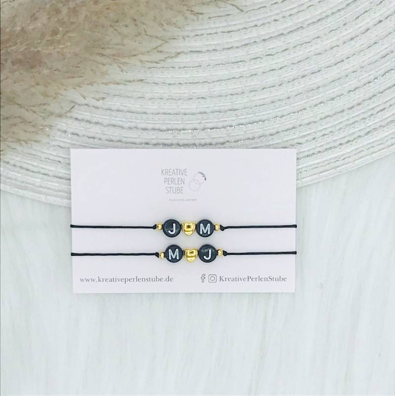 Freundschaftsarmbänder Personalisiert Name Filigran Makramee Geburtstag Partnerarmband Patentante Freundin Taufe Geburt Weihnachten von KreativePerlenStube