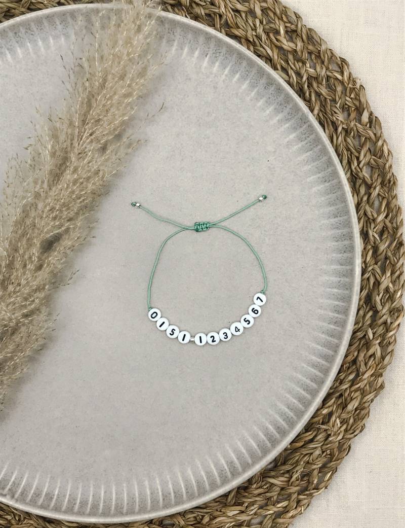 Sos Makramee Armband Für Kinder Mit Telefonnummer von KreativePerlenStube