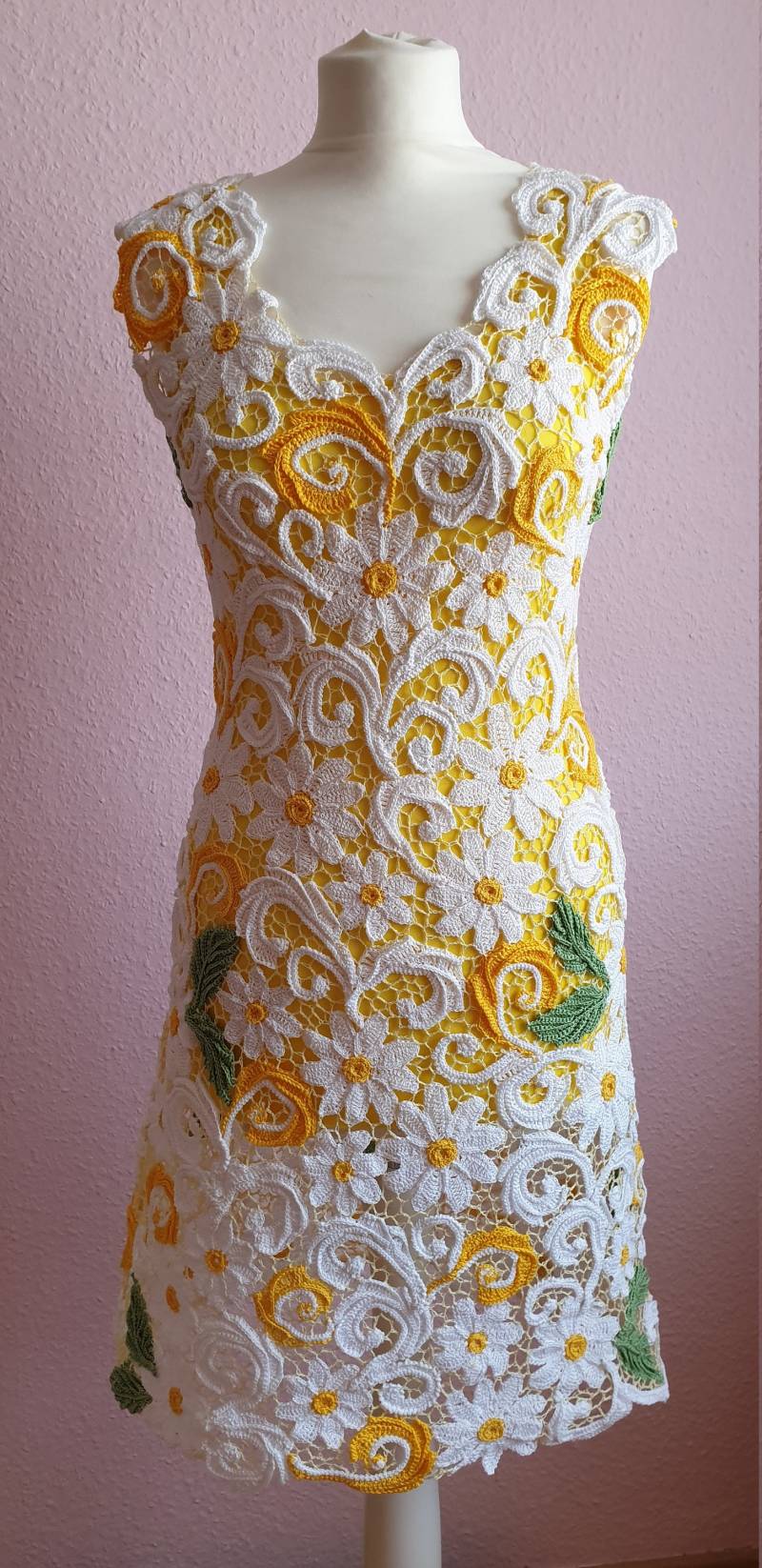 Kleid Gehäkelt Gr.36-46Baumwolle Echte Handarbeit von KreativeSpitze