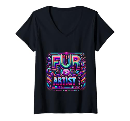 Damen Fur Artist Professioneller Tierpfleger - T-Shirt mit V-Ausschnitt Damen Fur Artist Professioneller Tierpfleger - T-Shirt mit V-Ausschnitt von Kreativer Fellpfleger für Haustiere