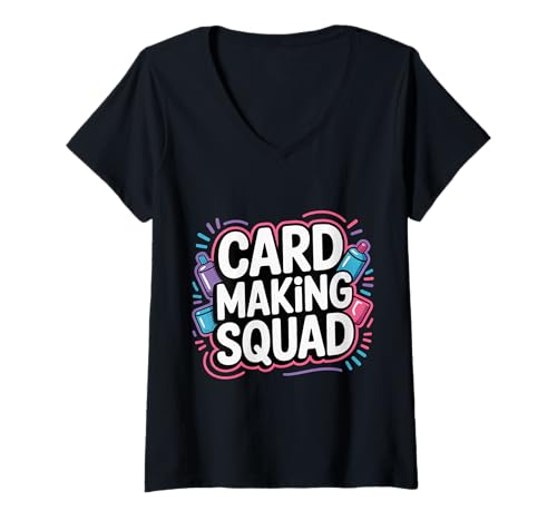 Damen Card Making Squad Handwerkshobbykreativität |- T-Shirt mit V-Ausschnitt Damen Card Making Squad Handwerkshobbykreativität |- T-Shirt mit V-Ausschnitt von Kreatives Hobby -Crafting -Team