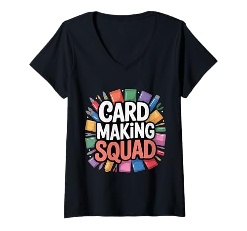 Damen Card Making Squad Handwerkshobbykreativität - T-Shirt mit V-Ausschnitt Damen Card Making Squad Handwerkshobbykreativität - T-Shirt mit V-Ausschnitt von Kreatives Hobby -Crafting -Team