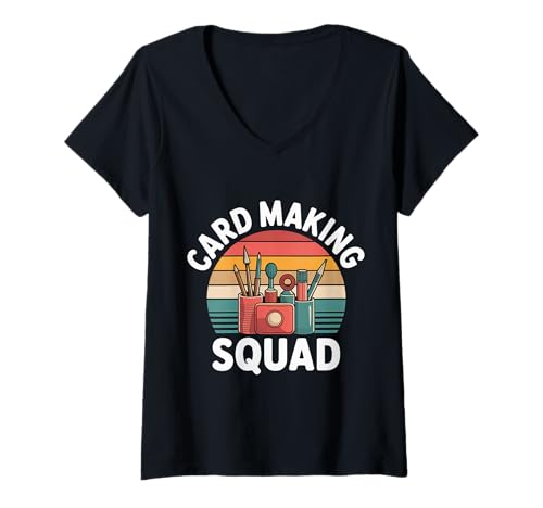 Damen Card Making Squad Handwerkshobbykreativität - T-Shirt mit V-Ausschnitt Damen Card Making Squad Handwerkshobbykreativität - T-Shirt mit V-Ausschnitt von Kreatives Hobby -Crafting -Team