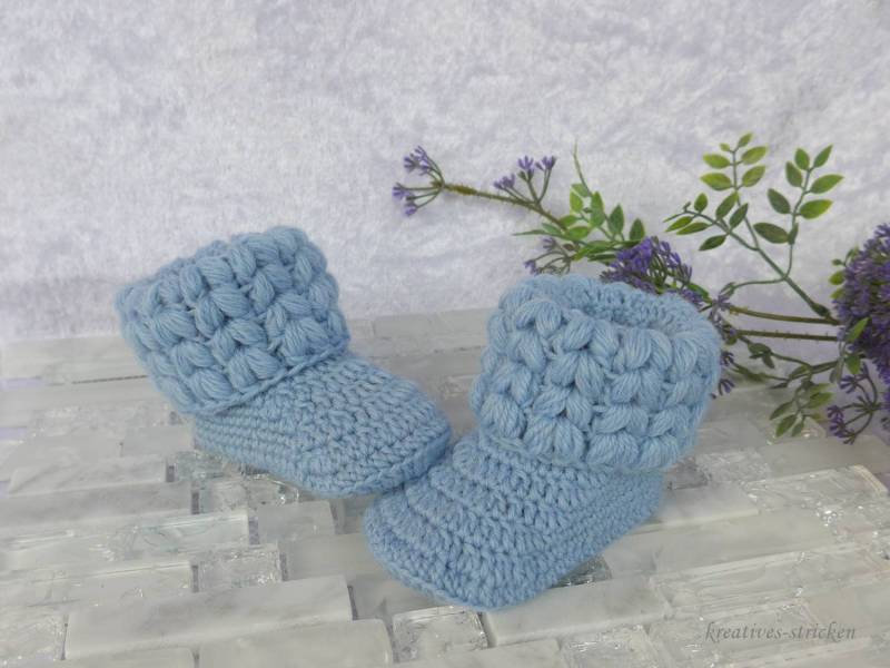 Gehäkelte Babyschuhe, Babybooties von KreativesStricken