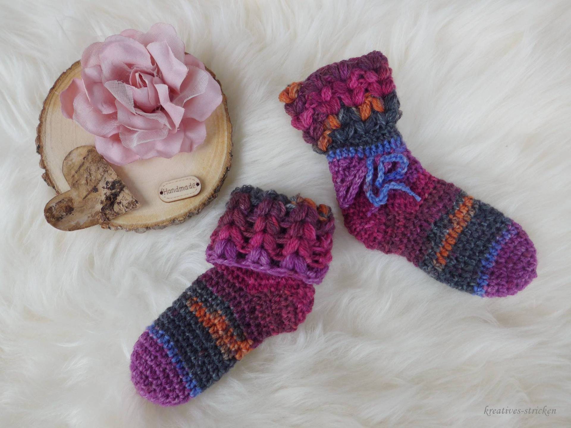 Gehäkelte Babysocken, 9, 5 cm von KreativesStricken