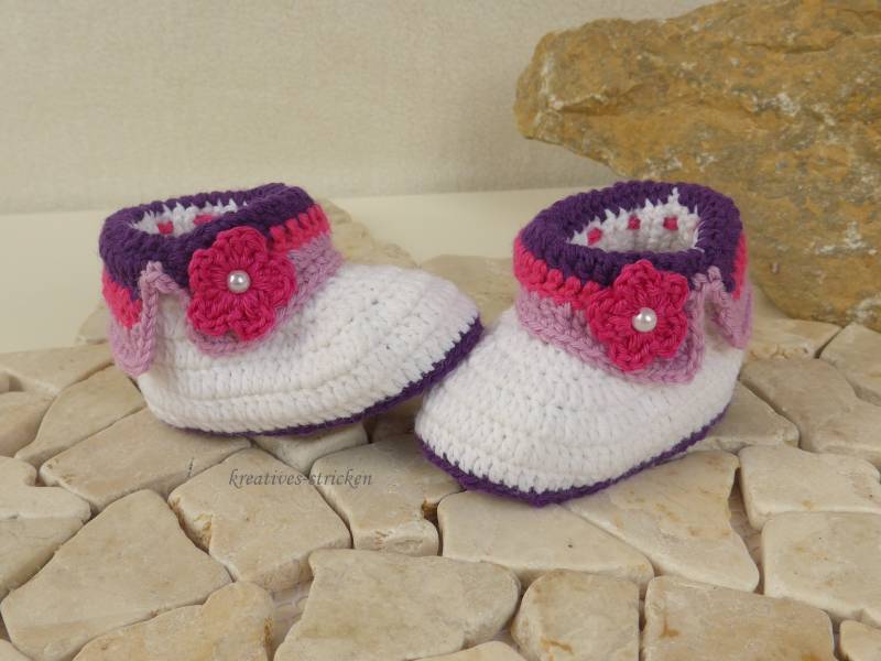 Gehäkelte Babystiefel, Babybooties -Unikat Gehäkelte Babystiefel, Babybooties -Unikat von KreativesStricken