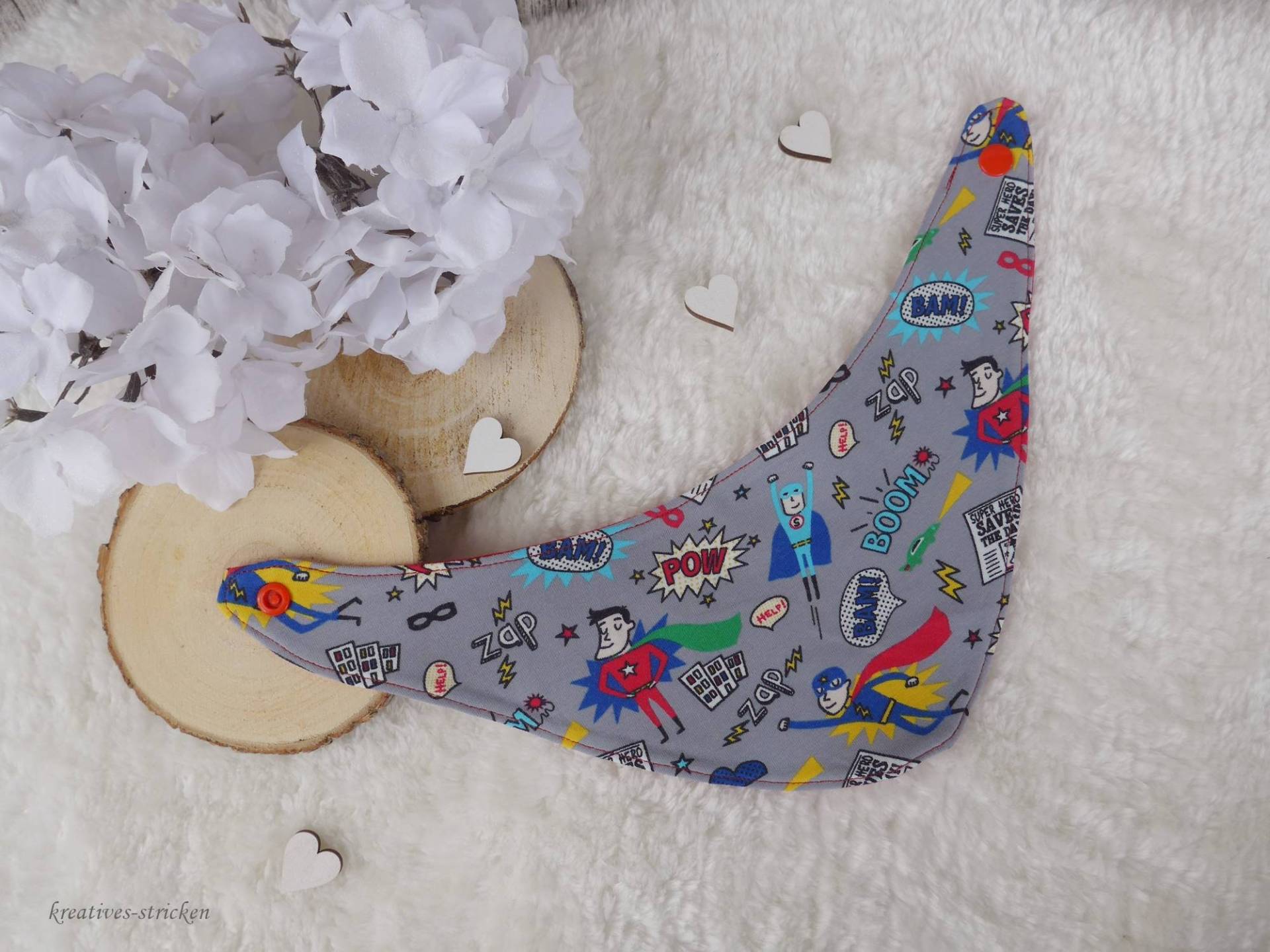 Gr. 0-6 Monate Genähtes Babyhalstuch, Halstuch Baby von KreativesStricken