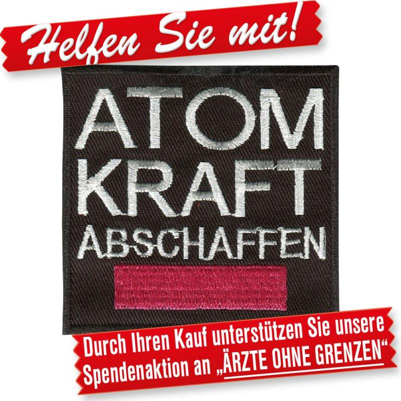Aufnäher Applikation Atomkraft Abschaffen von Kreativhaeuschen