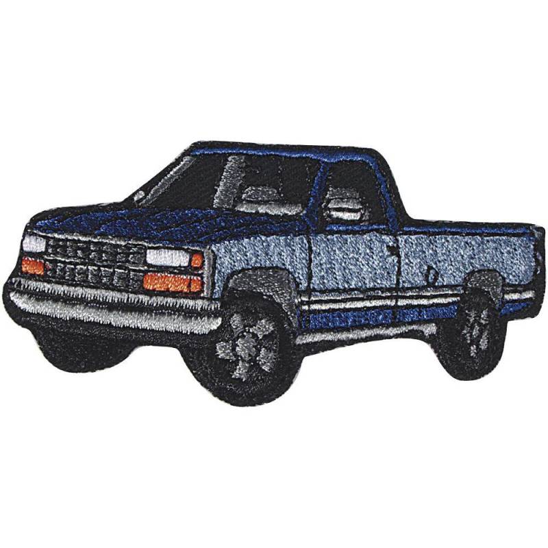 Aufnäher Applikation - Auto Blauer Pick Up Gr. Ca. 9, 5 X 4 cm 03123 von Kreativhaeuschen
