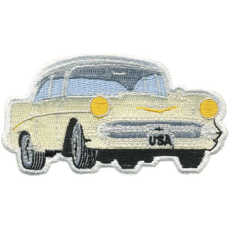 Aufnäher Applikation Auto - Cremefarbener Oldtimer Usa Gr. Ca. 9, 5 X 5 cm 04101 von Kreativhaeuschen