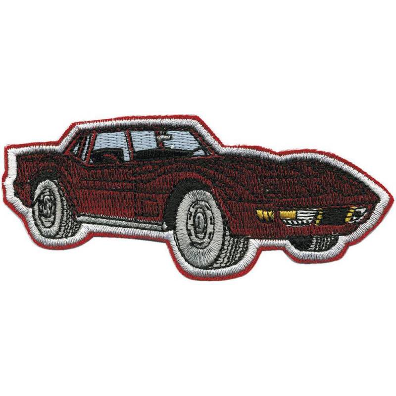 Aufnäher Applikation Auto - Dunkelroter Sportwagen Oldtimer Gr. Ca. 11 X 4, 5 cm 04119 von Kreativhaeuschen