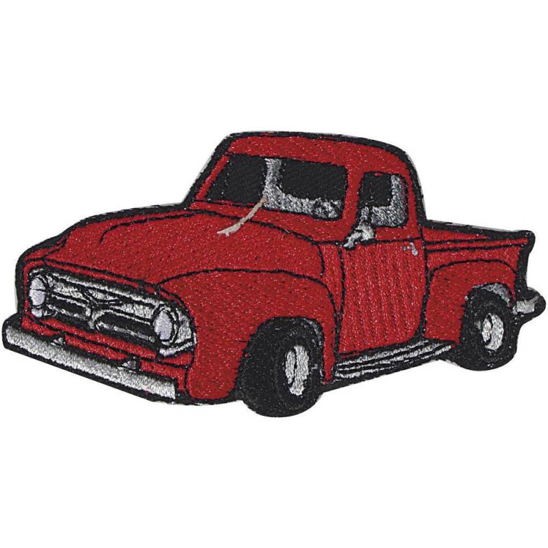 Aufnäher Applikation Auto - Roter Pick Up Gr. Ca. 9 X 4 cm 03119 von Kreativhaeuschen