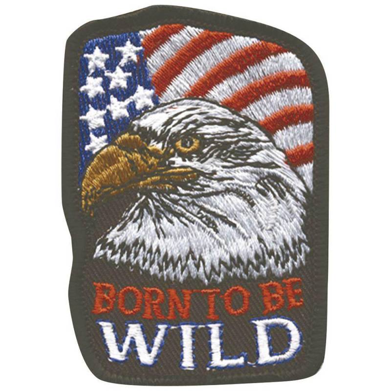 Aufnäher Applikation - Born To Be Wild Gr. Ca. 7x 5cm 04341 von Kreativhaeuschen