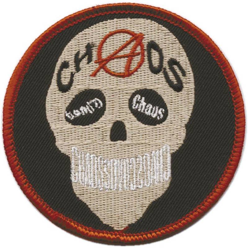 Aufnäher Applikation Patch - Chaos Schädel Gr. Ca. 7 cm 06024 von Kreativhaeuschen