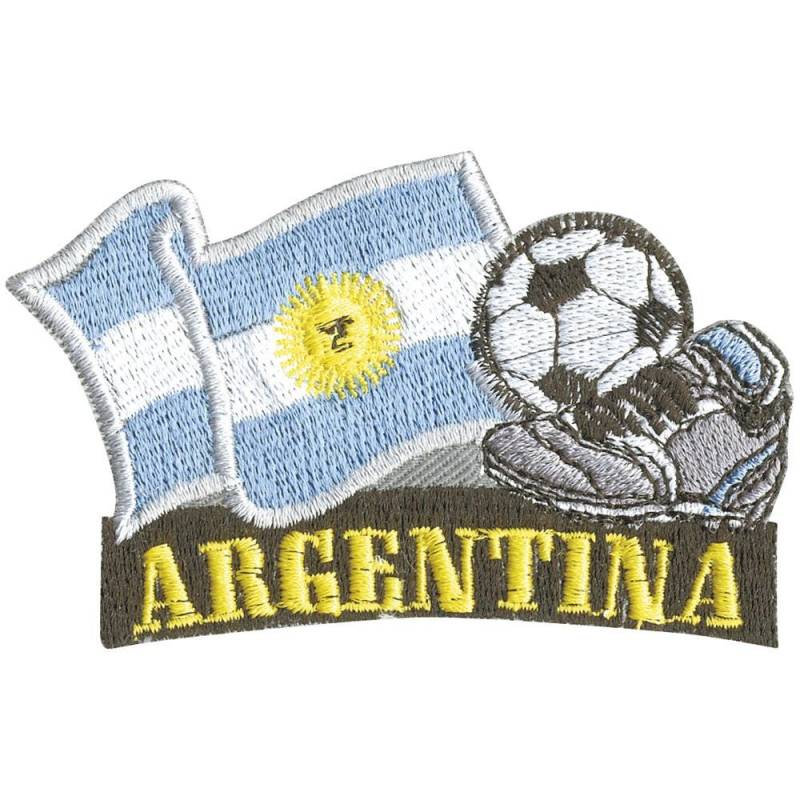 Aufnäher Applikation Patch - Fußball Argentinien Flagge Gr. Ca. 8 X 5 cm 77904 von Kreativhaeuschen