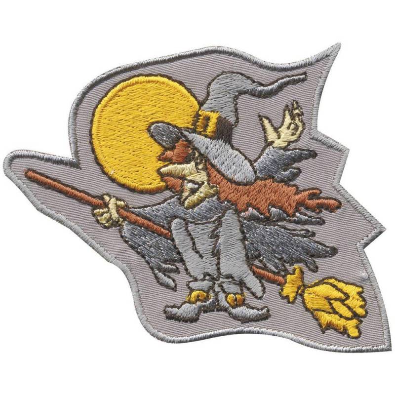 Aufnäher Applikation Patch - Hexe Auf Besen Gr. Ca. 9 X 7 cm 03161 von Kreativhaeuschen