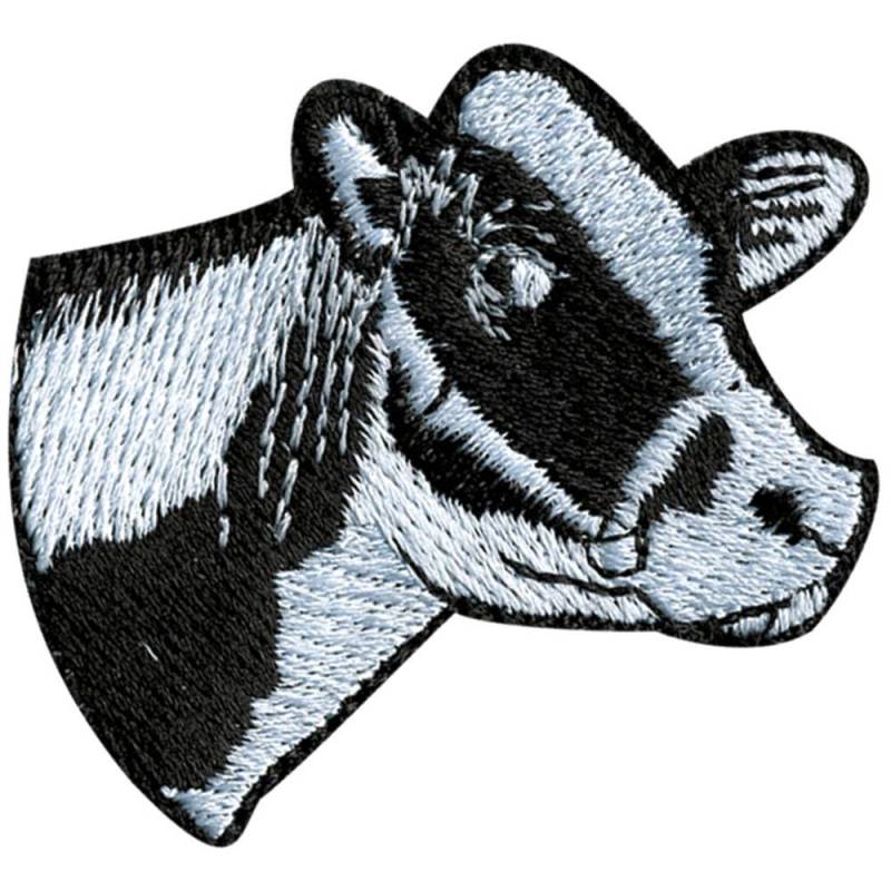 Aufnäher Applikation Patch - Kuhkopf Rind Gr. Ca. 5 X 4 cm 00952 von Kreativhaeuschen