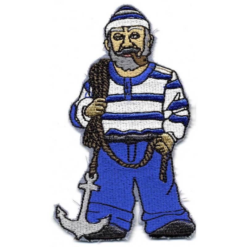 Aufnäher Applikation Patch - Seemann Mit Anker Gr. Ca. 11, 5 X 6 cm 00319 von Kreativhaeuschen