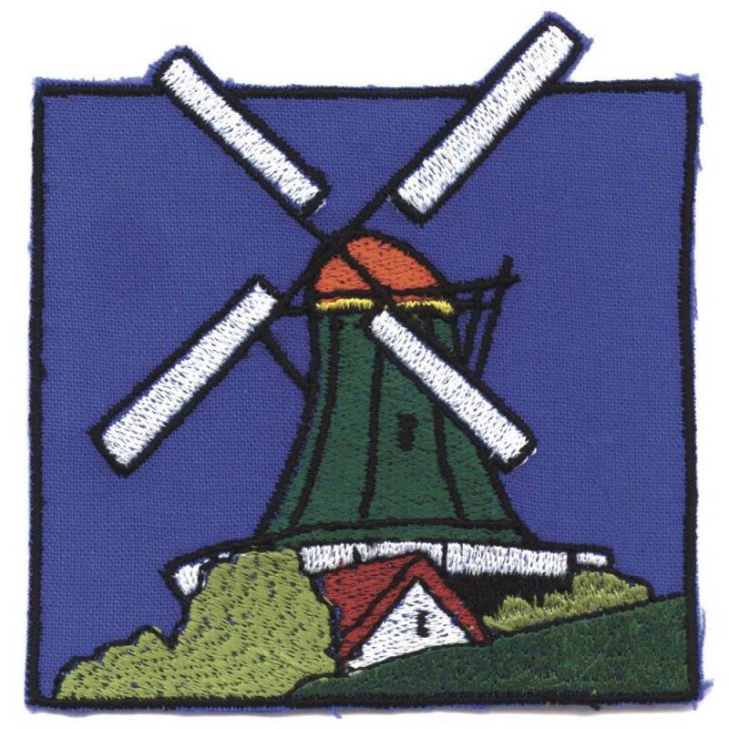 Aufnäher Applikation Patch - Windmühle Gr. Ca. 8, 5 X 8 cm 03205 von Kreativhaeuschen