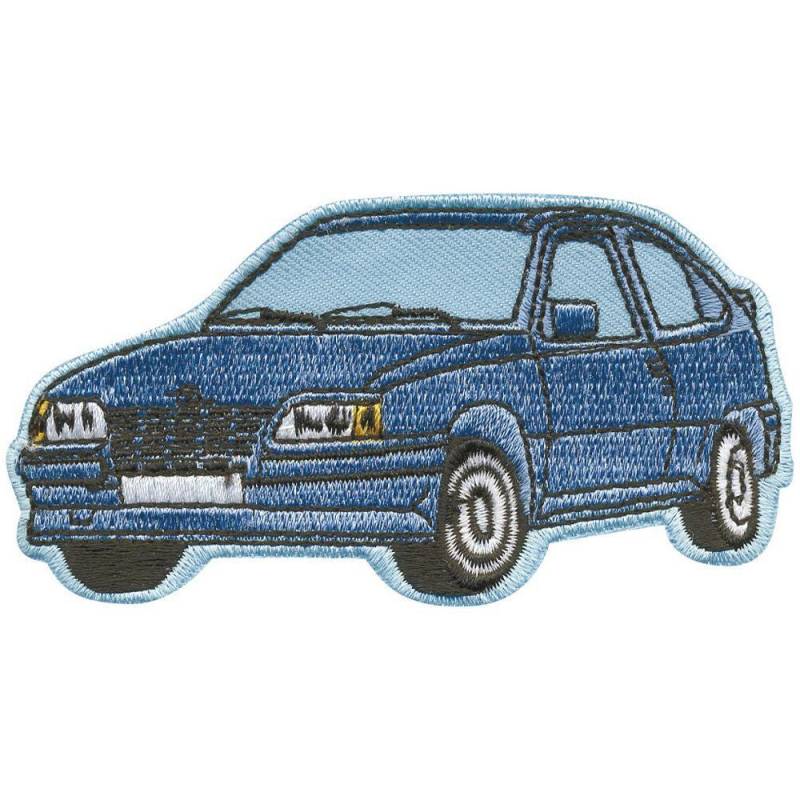Aufnäher Applikation Patches Auto - Blauer Pkw Gr. Ca. 9 X 5 cm 04418 von Kreativhaeuschen