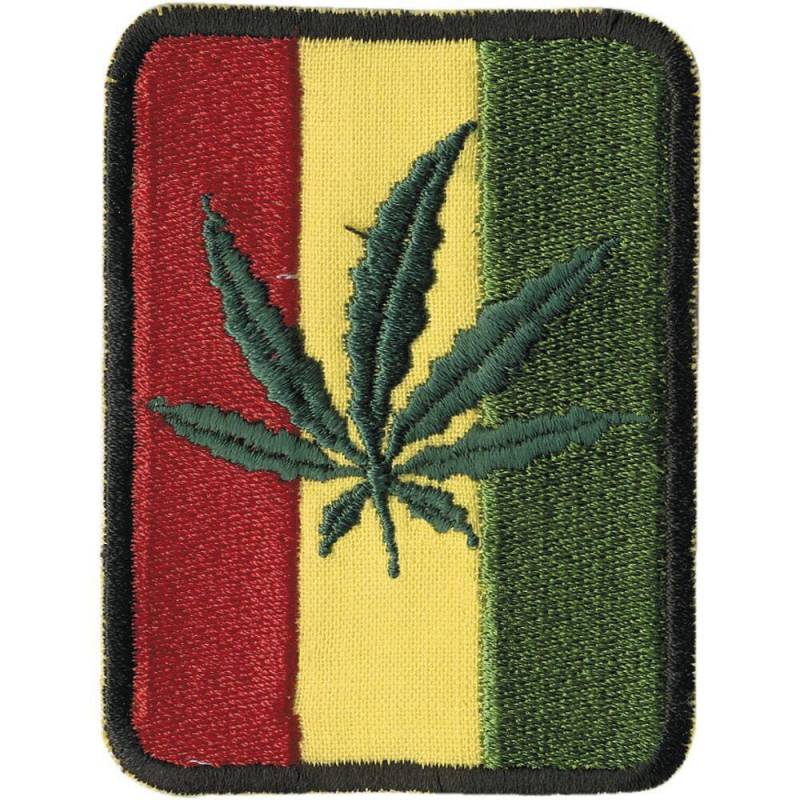 Aufnäher Applikation Patches - Hanf Pflanze Gr. Ca. 7, 5 X 5, 5 cm 03208 von Kreativhaeuschen