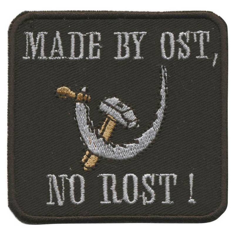 Aufnäher Applikation Patches - Made By Ost, No Rost Ddr Gr. Ca. 7 X 7cm 03181 von Kreativhaeuschen