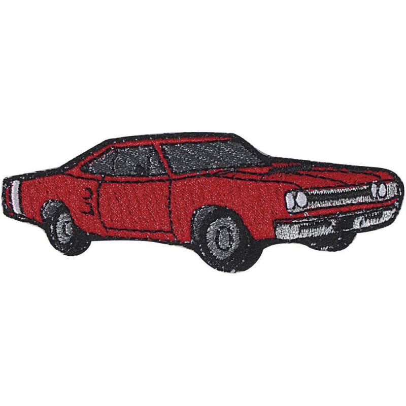 Aufnäher Applikation Patches - Rotes Auto Sportwagen Oldtimer Gr. Ca. 9x3cm 03105 von Kreativhaeuschen