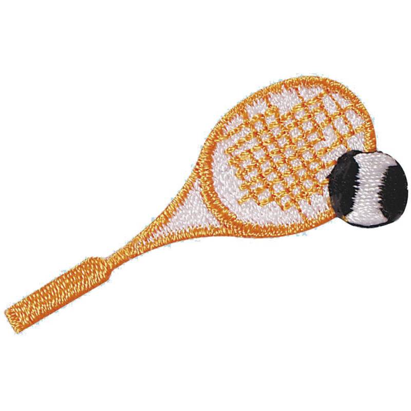 Aufnäher Applikation Patches - Tennisschläger Ball Gr. Ca. 4, 5 X 1, 5 cm 02089 von Kreativhaeuschen
