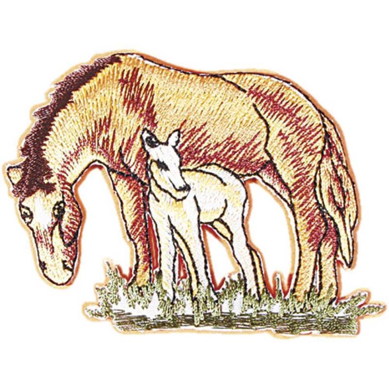 Aufnäher Applikation - Pferd Fohlen Gr. Ca. 7, 5 X 6 cm 04652 von Kreativhaeuschen