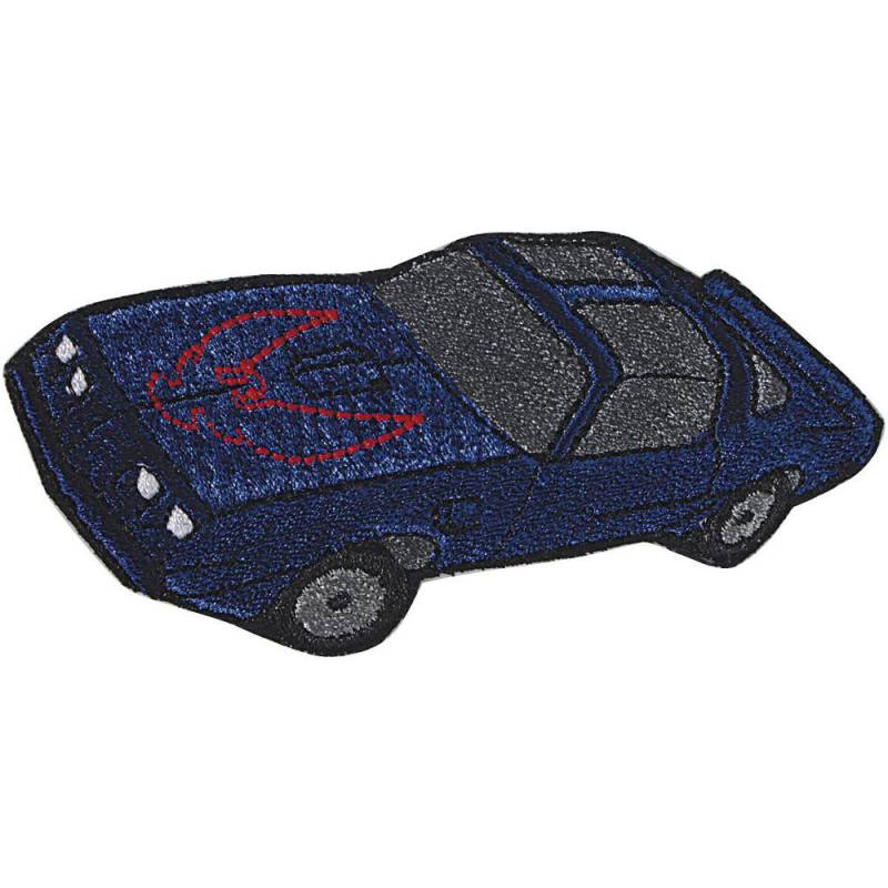 Aufnäher Applikation Pkw Auto - Oldtimer Blauer Sportwagen Gr. Ca. 11 X 6 cm 03106 von Kreativhaeuschen