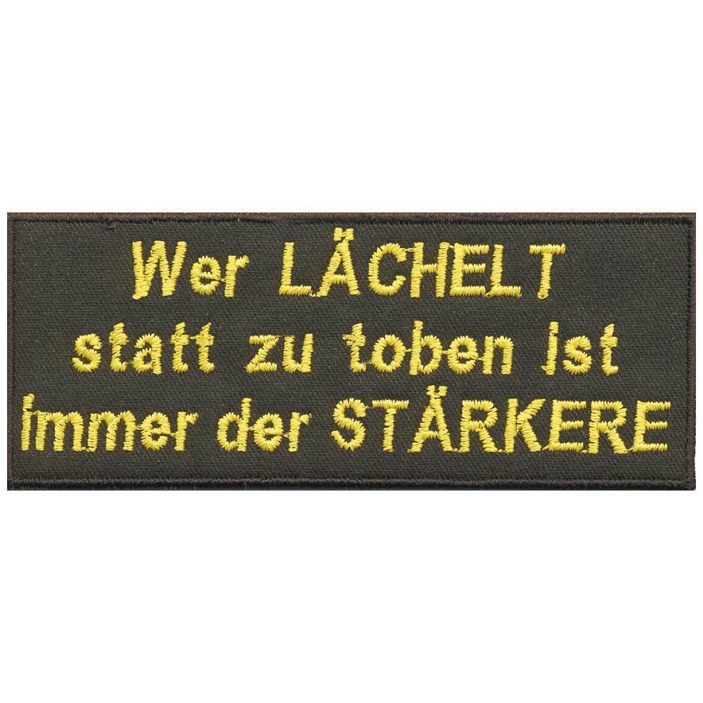 Aufnäher Applikation Sprüche - Wer Lächelt Statt Zu Toben Ist Immer Der Stärkere Gr. Ca. 11 X 4 cm 06065 Aufnäher Applikation Sprüche - Wer Lächelt Statt Zu Toben Ist Immer Der Stärkere Gr. Ca. 11 X 4 cm 06065 von Kreativhaeuschen