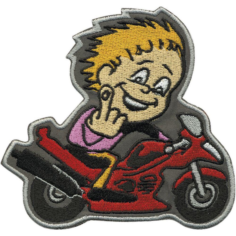 Aufnäher Comic Bike - Mittelfinger Gr. Ca. 11x10cm 06109 Aufnäher Comic Bike - Mittelfinger Gr. Ca. 11x10cm 06109 von Kreativhaeuschen