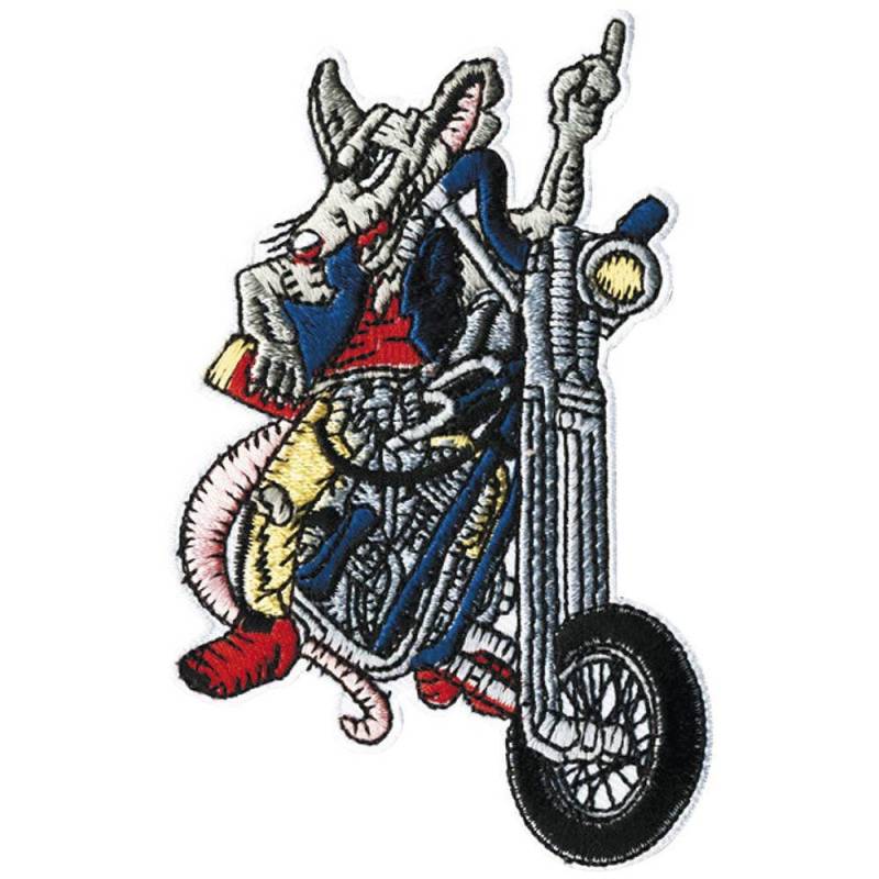Aufnäher - Maus Auf Motorad 04619 Gr. Ca. 11, 5 X 7, 5 cm Patches Stick Applikation von Kreativhaeuschen