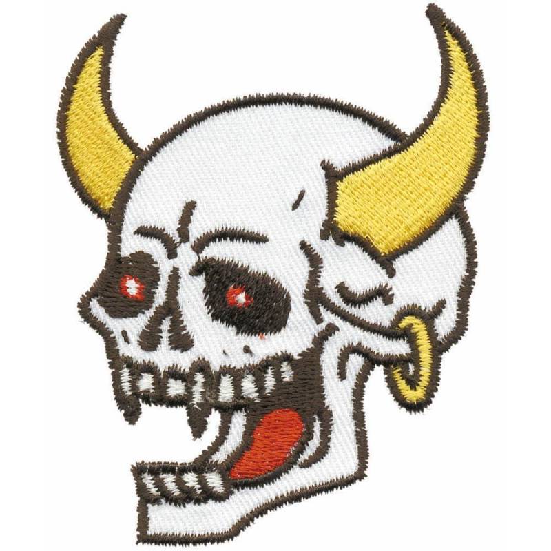 Aufnäher Patch Applikation - Totenkopf Skull Gr. Ca. 7 X 9 cm 03211 von Kreativhaeuschen