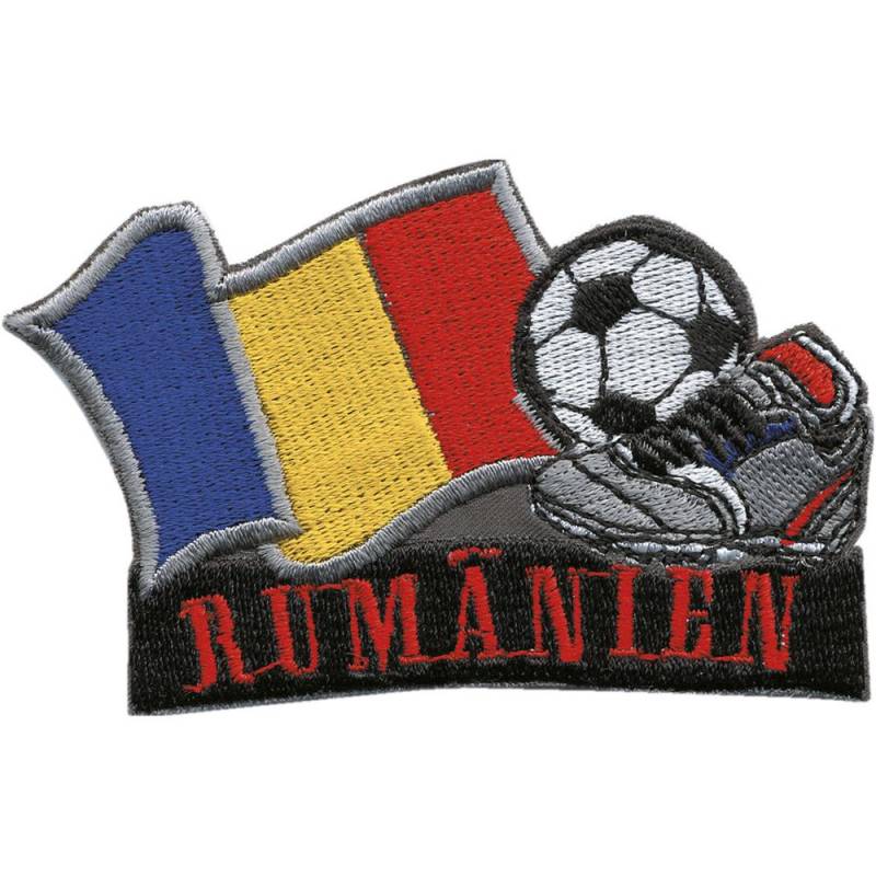 Aufnäher Patch - Fußball Flagge Rumänien Gr. Ca. 8 X 5 cm 77927 von Kreativhaeuschen