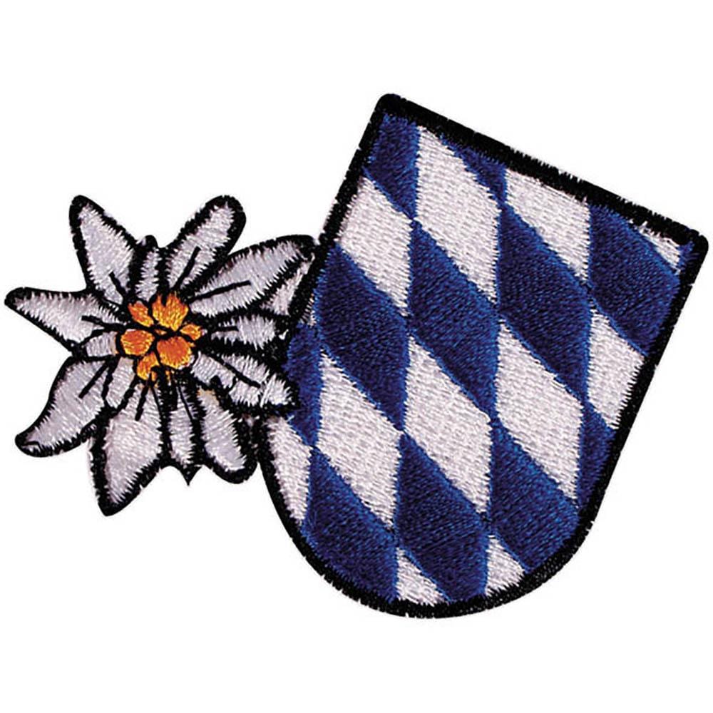 Aufnäher Patches Applikation - Edelweiss Bayerisch Rauten Gr. Ca. 6, 5 X 5 cm 04025 von Kreativhaeuschen