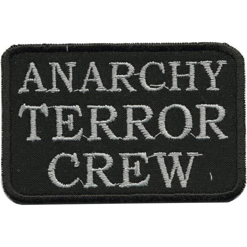 Aufnäher Sprüche - Anarchy Terror Crew Gr. Ca. 8, 5 X 5, 5cm 01952 von Kreativhaeuschen