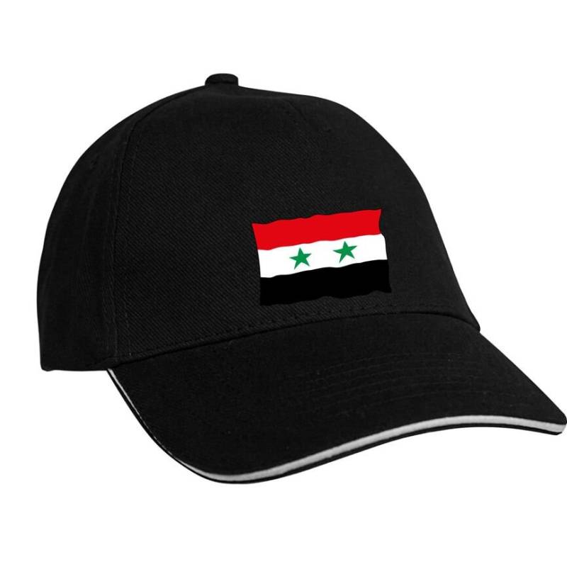 Cap Baseballcap Schirmmütze Kappe Mit Print - Fahne Flagge Syrien in Schwarz von Kreativhaeuschen